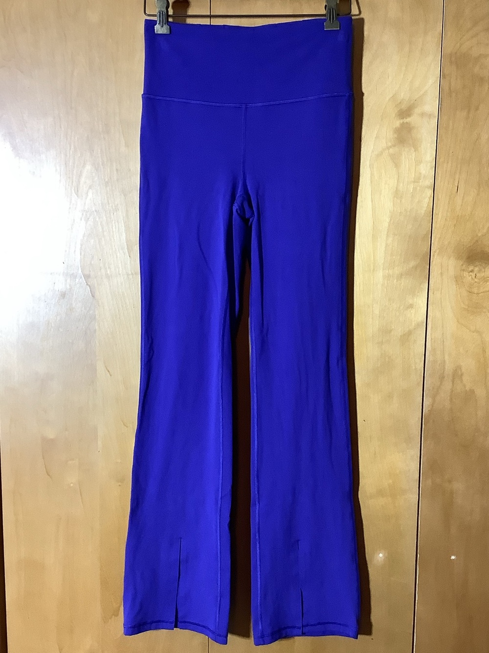 Athleta bluish-purple Elation Split Flare pant, size small - Picture 1 of 5